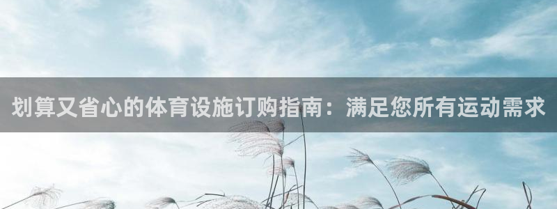 意昂3官网：划算又省心的体育设施订购指南：满足您所有