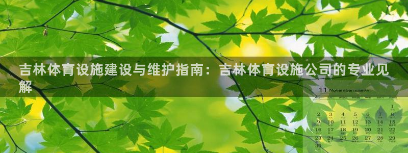 意昂3娱乐网站：吉林体育设施建设与维护指南：吉林体育