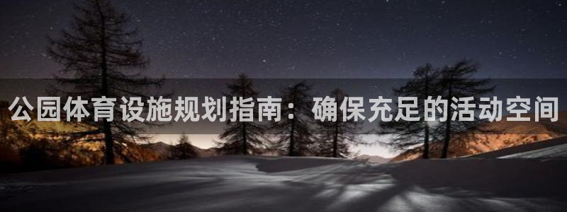意昂3娱乐首页官网下载：公园体育设施规划指南：确保充