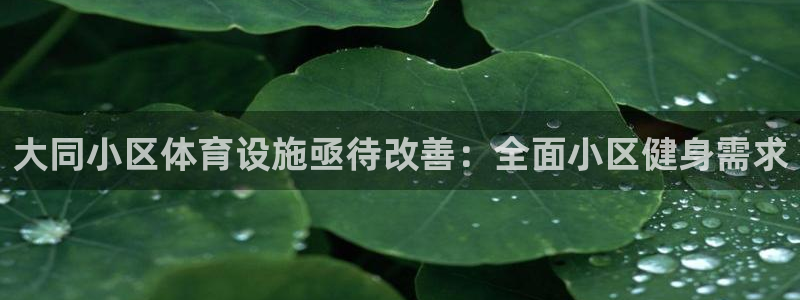意昂平台体育：大同小区体育设施亟待改善：全面小区健身