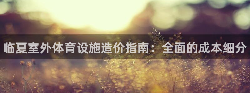 意昂体育3招商电话地址查询：临夏室外体育设施造价指南