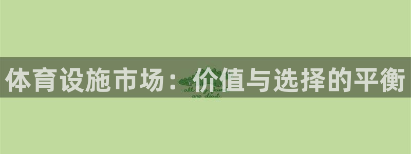 意昂体育3招商：体育设施市场：价值与选择的平衡