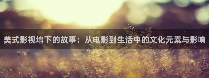 精品宅男视频：美式影视墙下的故事：从电影到生活中的文化元素与影响